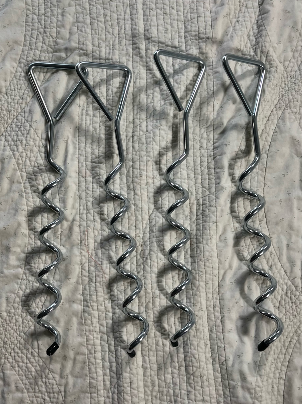 Dog Tie Out Ground Stakes Spiral Leash Anchors Set of 4